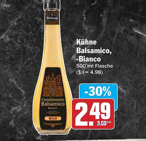 Kühnne Balsamico, Bianco 500 ml Flasche