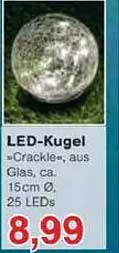LED-Kugel »Crackle«, aus Glas, ca. 15 cm Ø, 25 LEDs