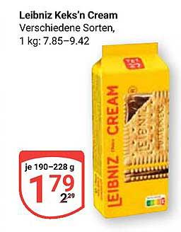Leibniz Keks’n Cream Verschiedene Sorten, 1 kg: 7,85–9,42