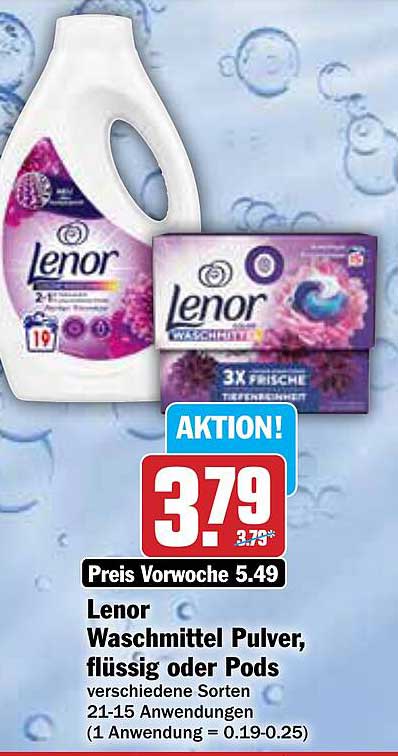 Lenor Waschmittel Pulver, flüssig oder Pods, verschiedene Sorten
