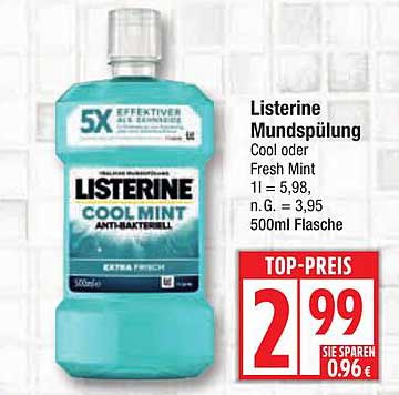 Listerine Mundspülung Cool oder Fresh Mint 500ml