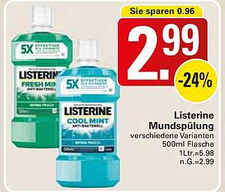 Listerine Mundspülung verschiedene Varianten 500ml Flasche