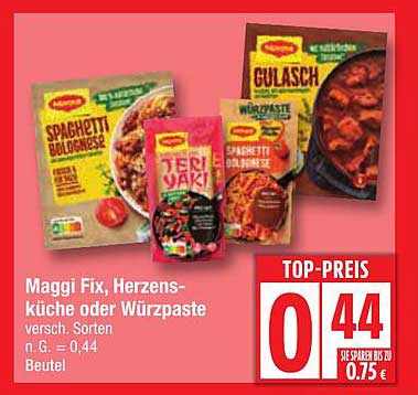 Maggi Fix, Herzküche oder Würzpaste, verschiedene Sorten