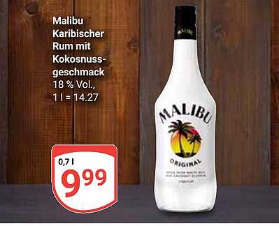 Malibu Karibischer Rum mit Kokosgeschmack 0,7 L