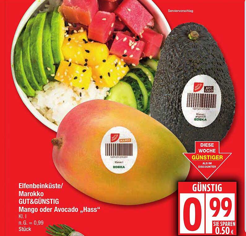 Mango oder Avocado „Hass“ zum Sonderpreis