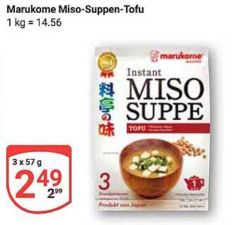 Marukome Miso-Suppen-Tofu 3 x 57 g