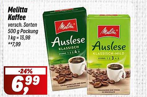 Melitta Auslese Kaffee 500 g - Verschiedene Sorten