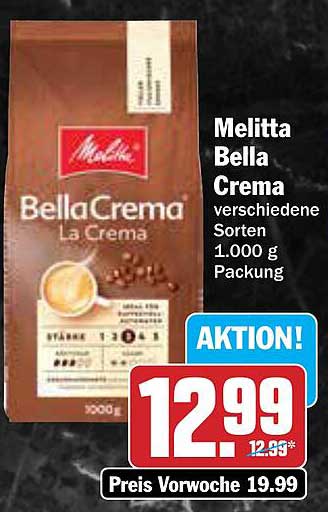 Melitta Bella Crema – verschiedene Sorten, 1.000 g Packung