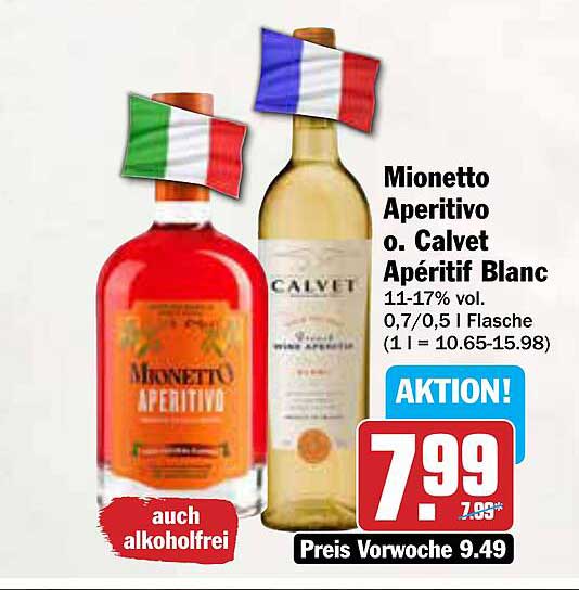 Mionetto Aperitivo o. Calvet Apéritif Blanc