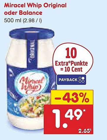 Miracel Whip Original oder Balance 500 ml