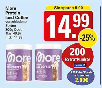 More Protein Iced Coffee verschiedene Sorten 300g Dose