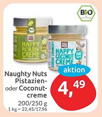 Naughty Nuts Pistazien- oder Coconut-Creme