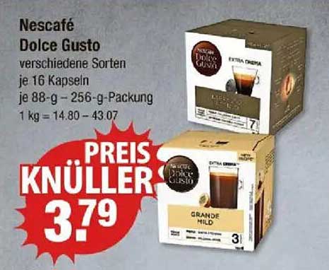 Nescafé Dolce Gusto verschiedene Sorten je 16 Kapseln