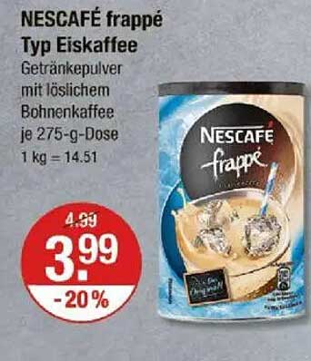 NESCAFÉ frappé Typ Eiskaffee 275 g