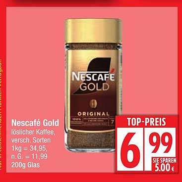 Nescafé Gold 200g - Instantkaffee für Kaffeeliebhaber