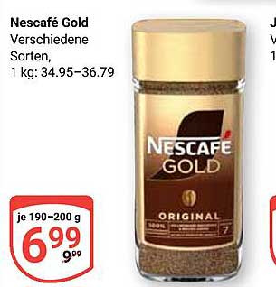 Nescafé Gold – Verschiedene Sorten