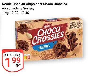 Nestlé Chocolait Chips oder Choco Crossies