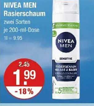NIVEA MEN Rasierschaum zwei Sorten je 200-ml-Dose