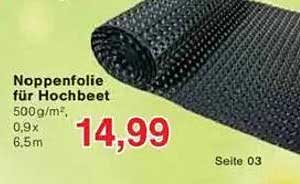 Noppenfolie für Hochbeet
