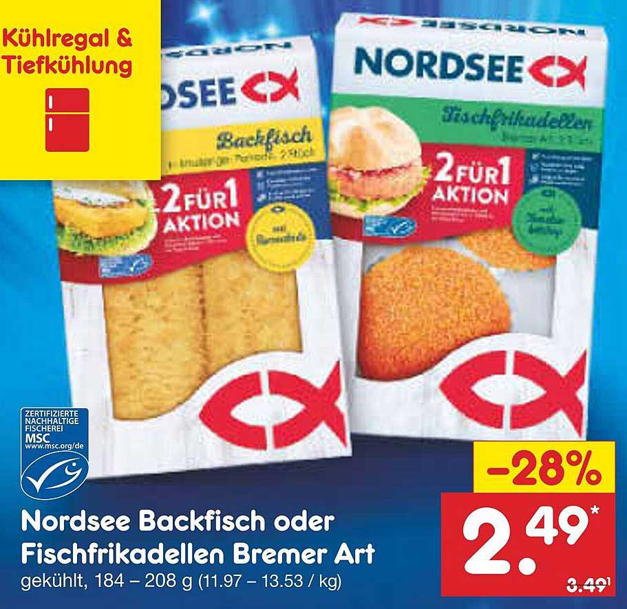 Nordsee Backfisch oder Fischfrikadellen Bremer Art