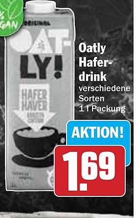 Oatly Haferdrink – verschiedene Sorten 1 l Packung