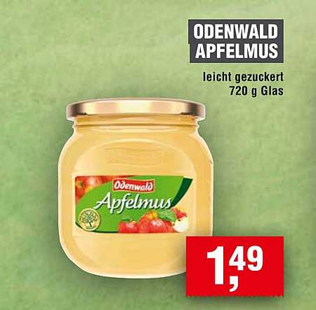 ODENWALD APFELMUS leicht gezuckert 720 g Glas
