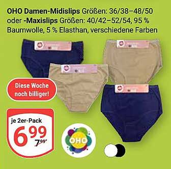 OHO Damen-Midislips 2er-Pack