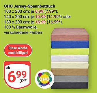 OHO Jersey-Spannbettuch