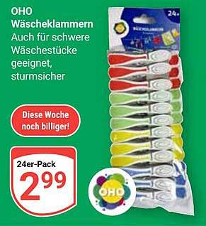 OHO Wäscheklammern 24er-Pack