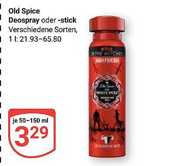 Old Spice Deospray oder -stick verschiedene Sorten