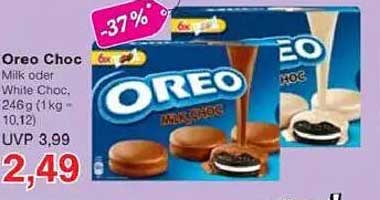 Oreo Choc Milk oder White Choc, 246 g (1 kg = 10,12)