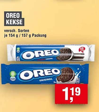 OREO Kekse - verschiedene Sorten je 154 g / 157 g Packung