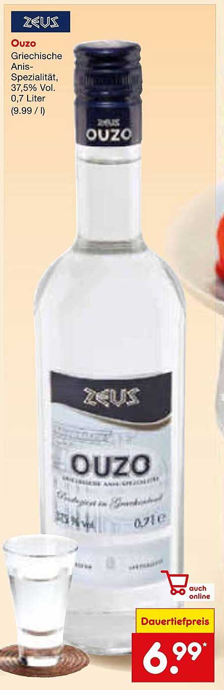 Ouzo Griechische Anis-Spezialität 0,7 Liter