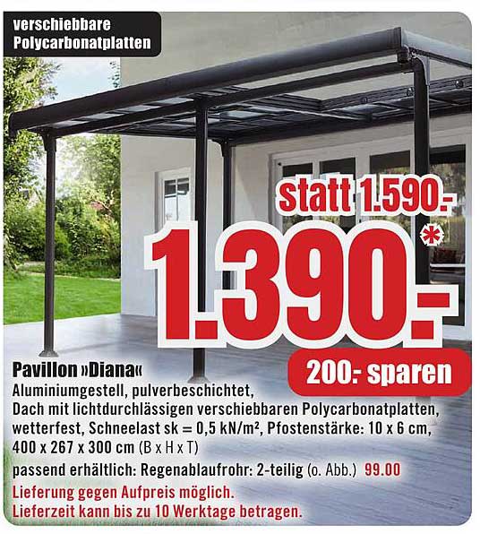 Pavillon »Diana« - 200 Euro sparen!