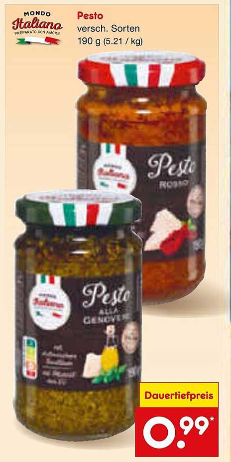 Pesto verschiedene Sorten 190 g