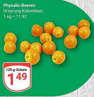 Physalis-Beeren Ursprung Kolumbien, 125 g-Schale