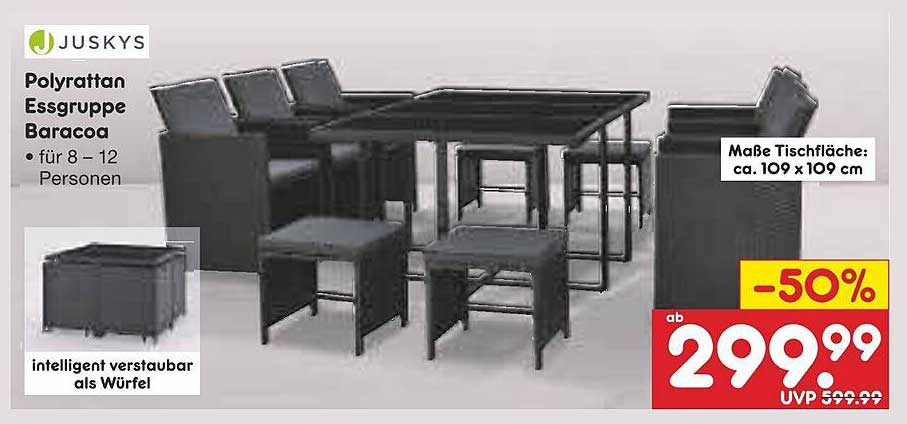 Poly rattan Essgruppe Baracoa für 8 - 12 Personen