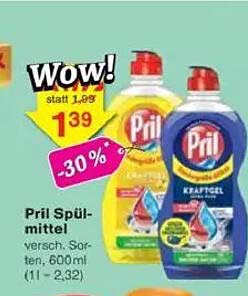 Pril Spülmittel, versch. Sorten, 600ml - 30% reduziert!