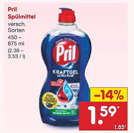 Pril Spülmittel verschiedene Sorten 450 – 675 ml