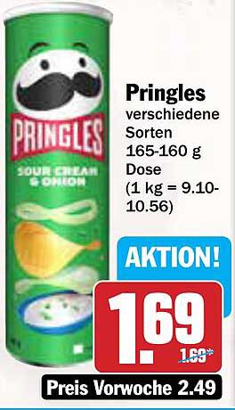Pringles verschiedene Sorten 165-160 g Dose