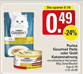 Purina Gourmet Perle oder Gold Katzennahrung verschiedene Varianten 85g Dose/Beutel