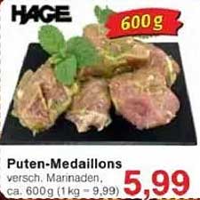 Puten-Medaillons, verschieden mariniert - 600 g