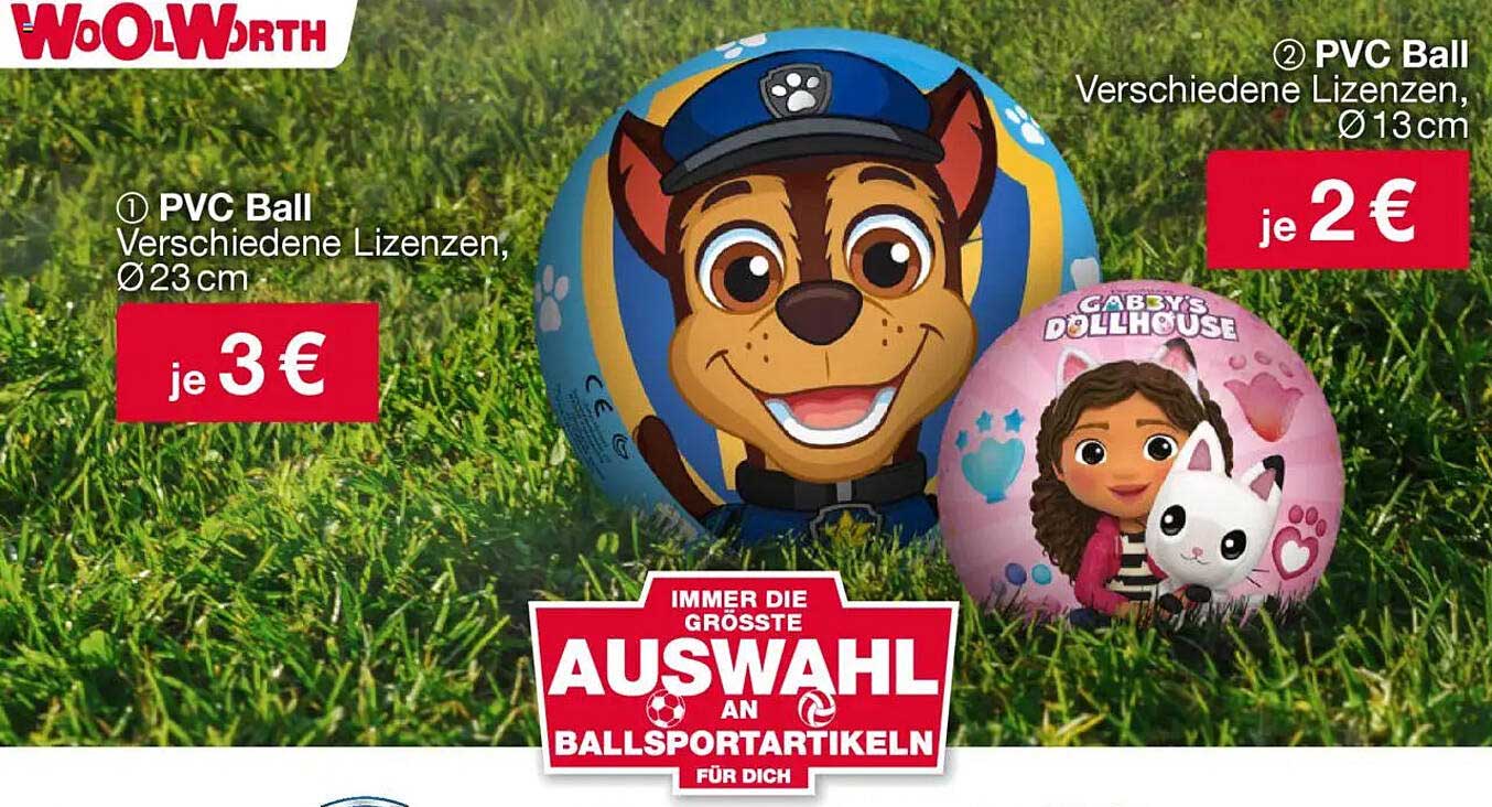 PVC Ball - Verschiedene Lizenzen, Ø23 cm für nur 3 €