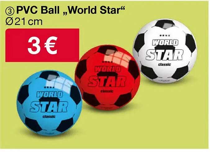 PVC Ball „World Star“ Ø21 cm