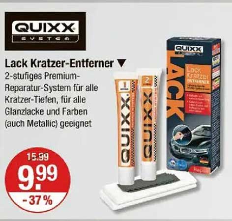 QUiXX Lack Kratzer-Entferner – 2-stufiges Premium-Reparatur-System