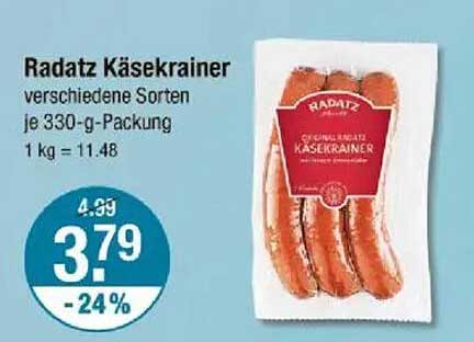 Radatz Käsekra aber verschiedene Sorten je 330-g-Packung