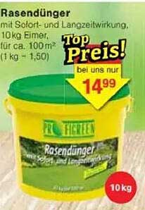 Rasendünger mit Sofort- und Langzeitwirkung, 10 kg Eimer