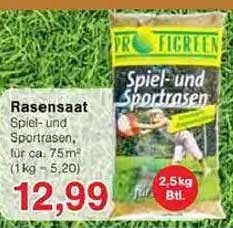 Rasensaat Spiel- und Sportrasen 2,5kg