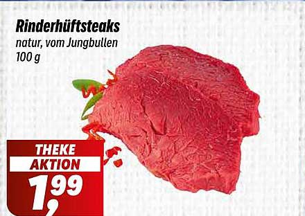 Rinderhüftsteaks natur, vom Jungbullen - 100 g