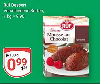 Ruf Dessert - Mousse au Chocolat (verschiedene Sorten)